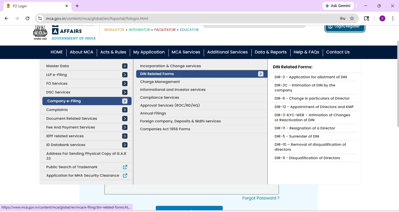 MCA PORTAL DIR 12 MCA PORTAL DIR 12
